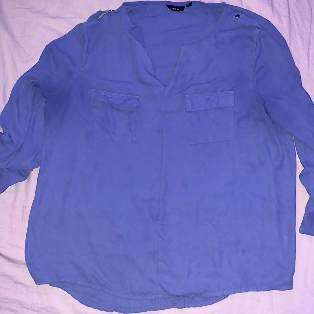 Fancy Women’s Blue Shirt in Size XL